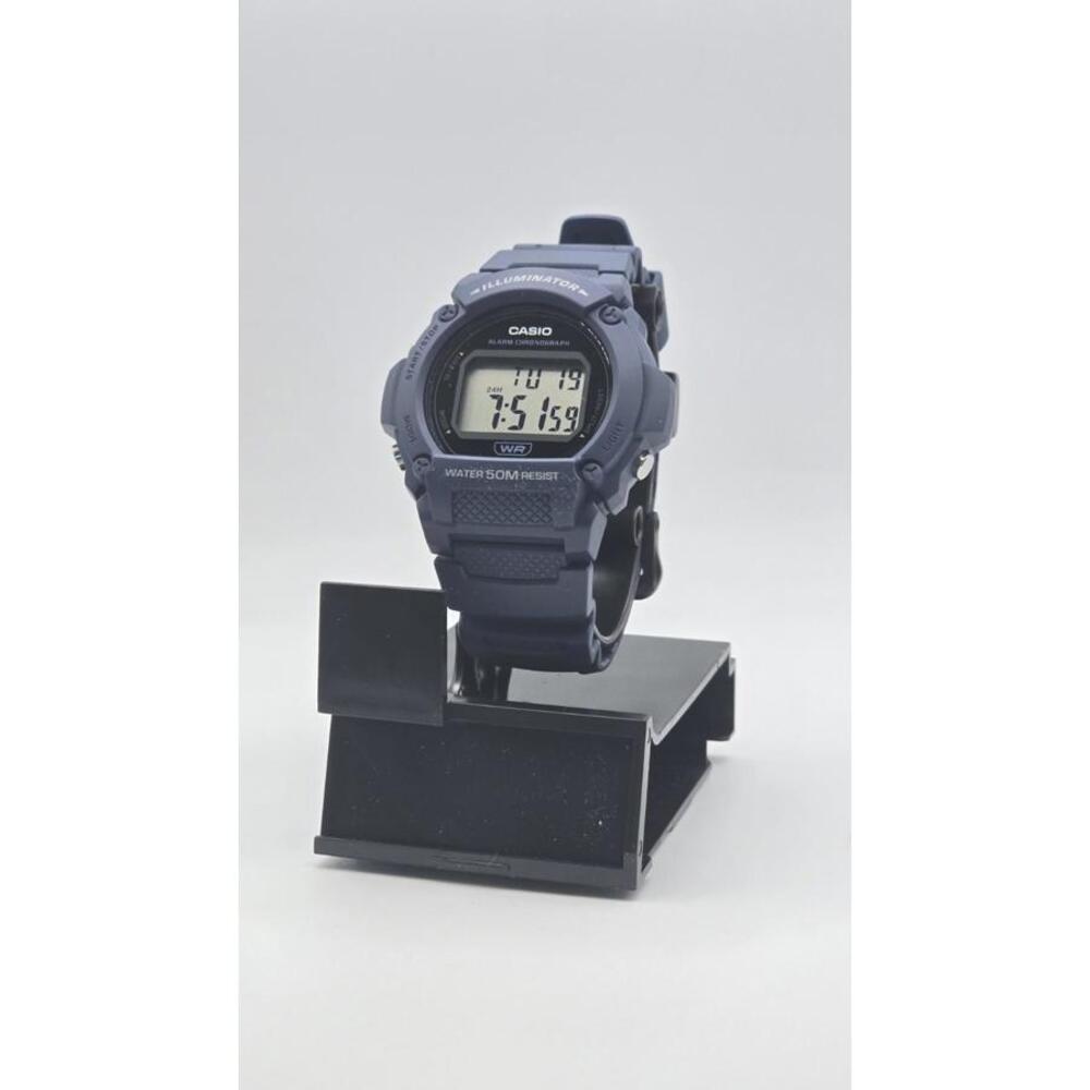 Casio W219H-2AV Chronograph Watch Blue Resin Strap Alarm Illuminator